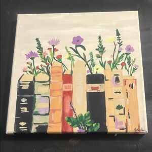 Floral Book Canvas Art